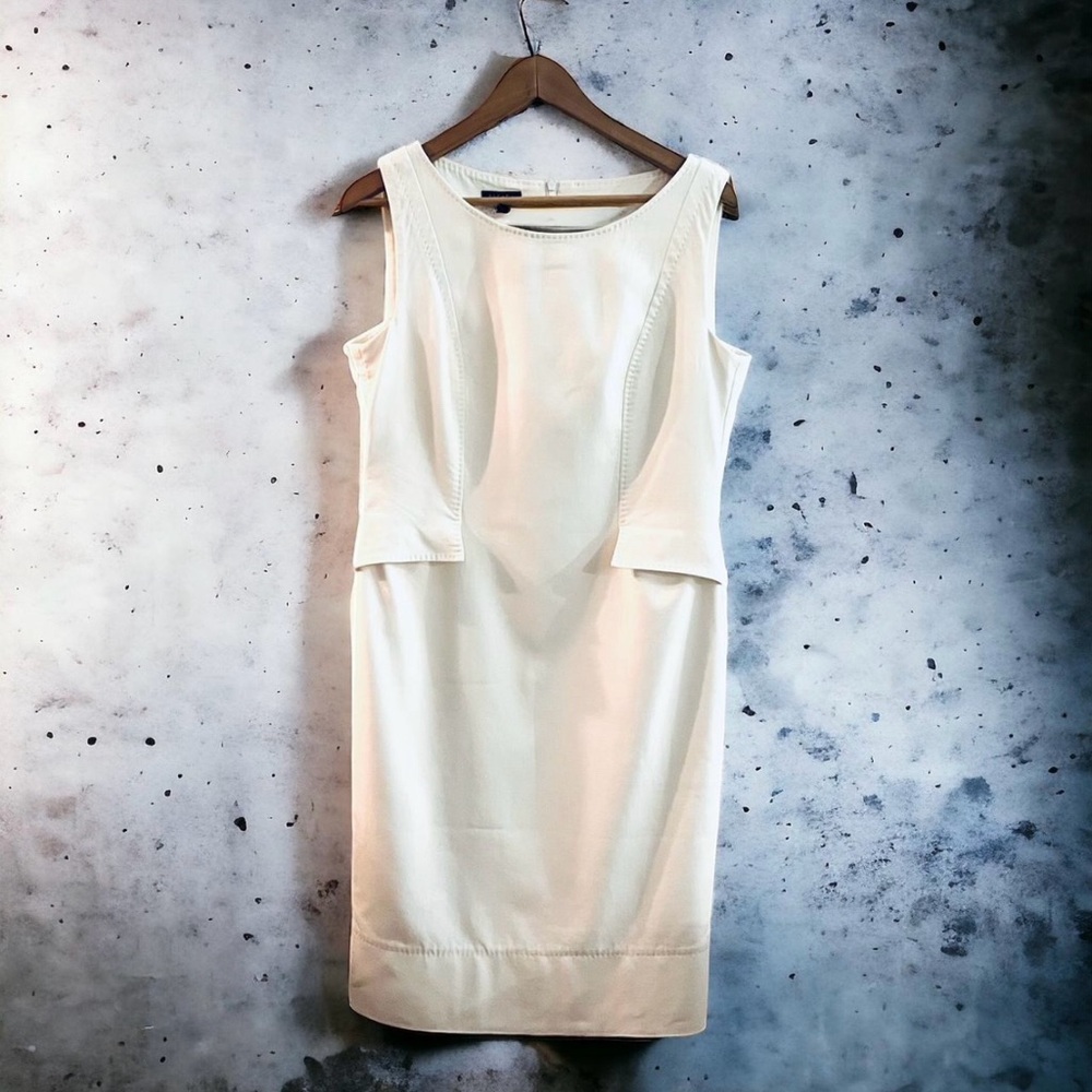 Escada Cream Sheath Midi Dress